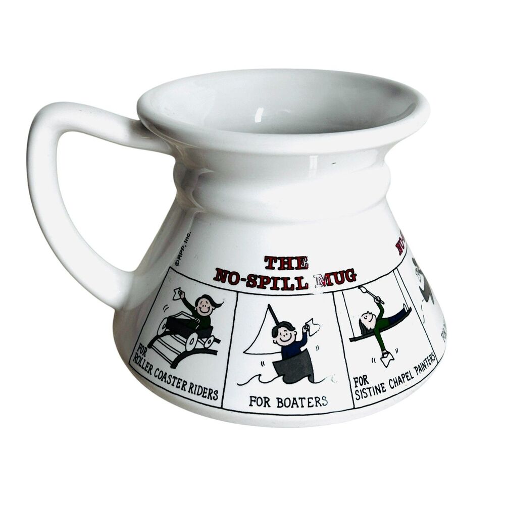 No Tip No Spill Wide Bottom Coffee Mug For EVERYONE Boat RV Car Pilots and More!
